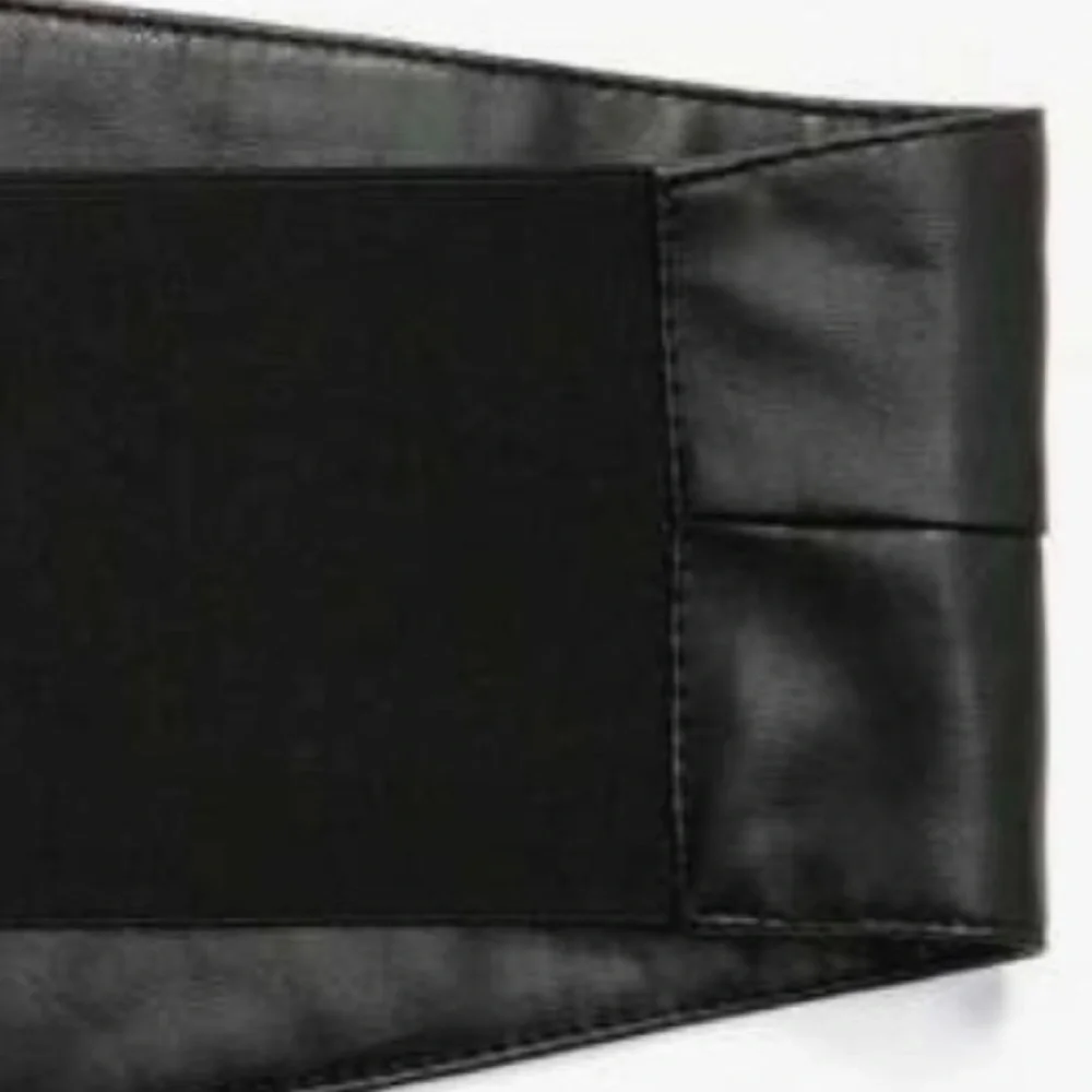 New Lady Black belt Corset PU Button Waist Jacket Simple Asymmetrical/adjustable